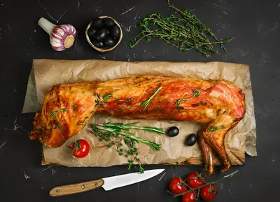  Fırında Bütün Tavşan 